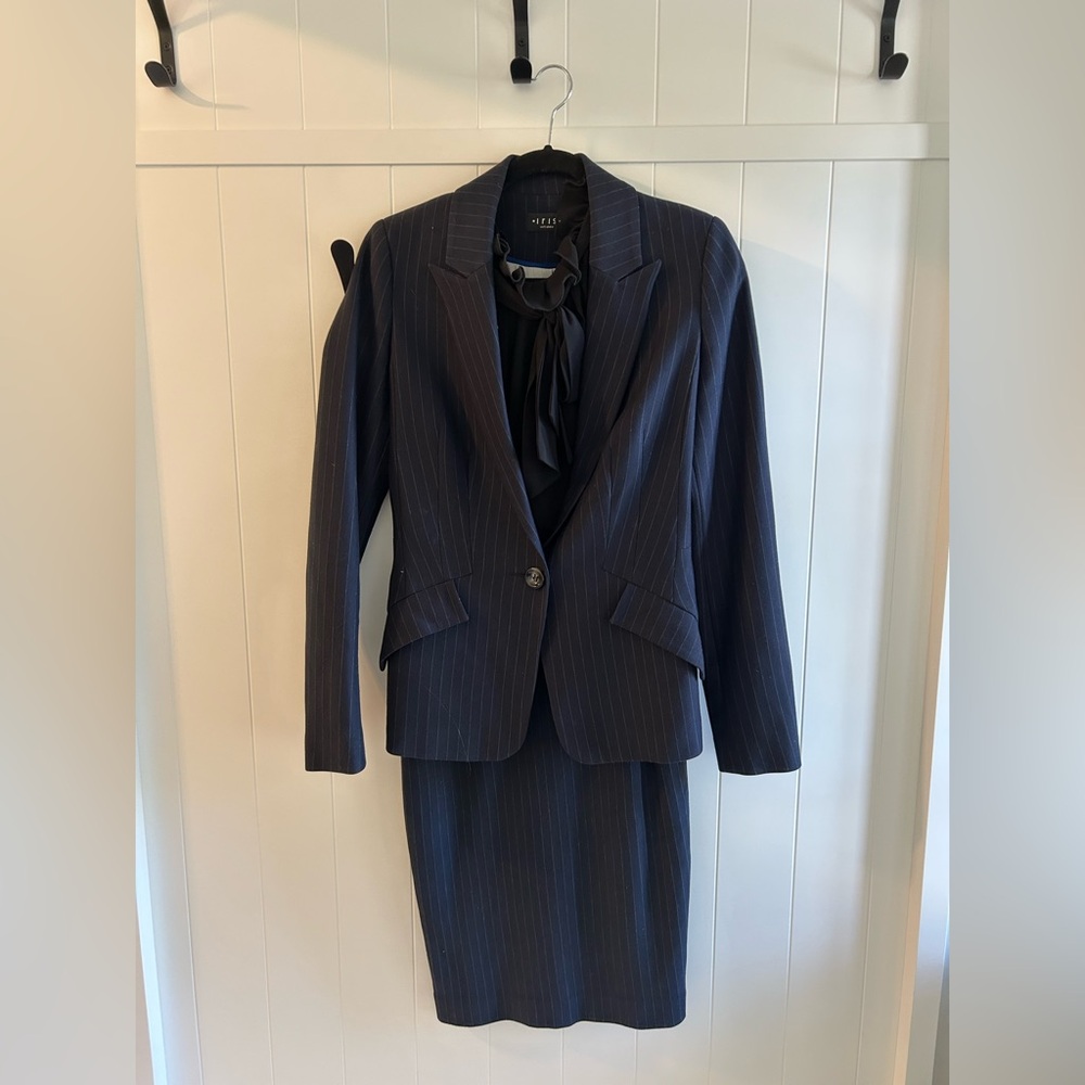 Iris Setlakwe Navy Pinstripe Blazer